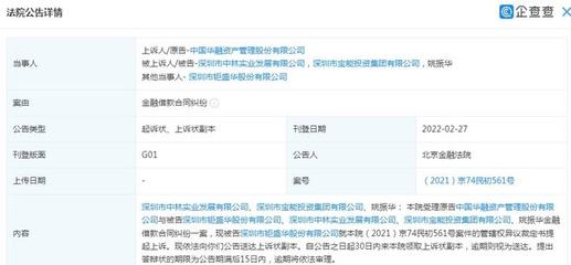 中國華融狀告寶能投資等 金融借款合同糾紛與投資興辦實業的背后
